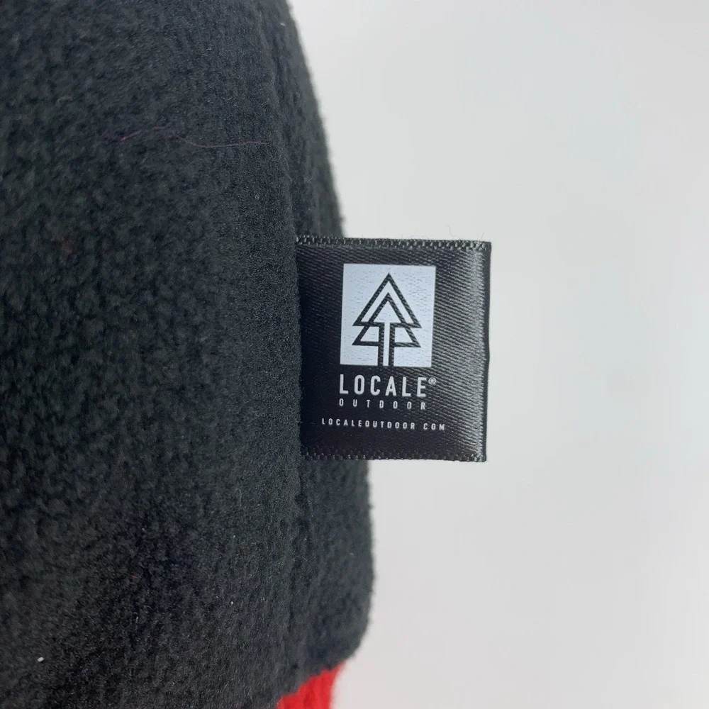 Angel Fire Resort Beanie YOUTH Locale Outdoors Faux Fur Pom Red Knit Hat Cap
